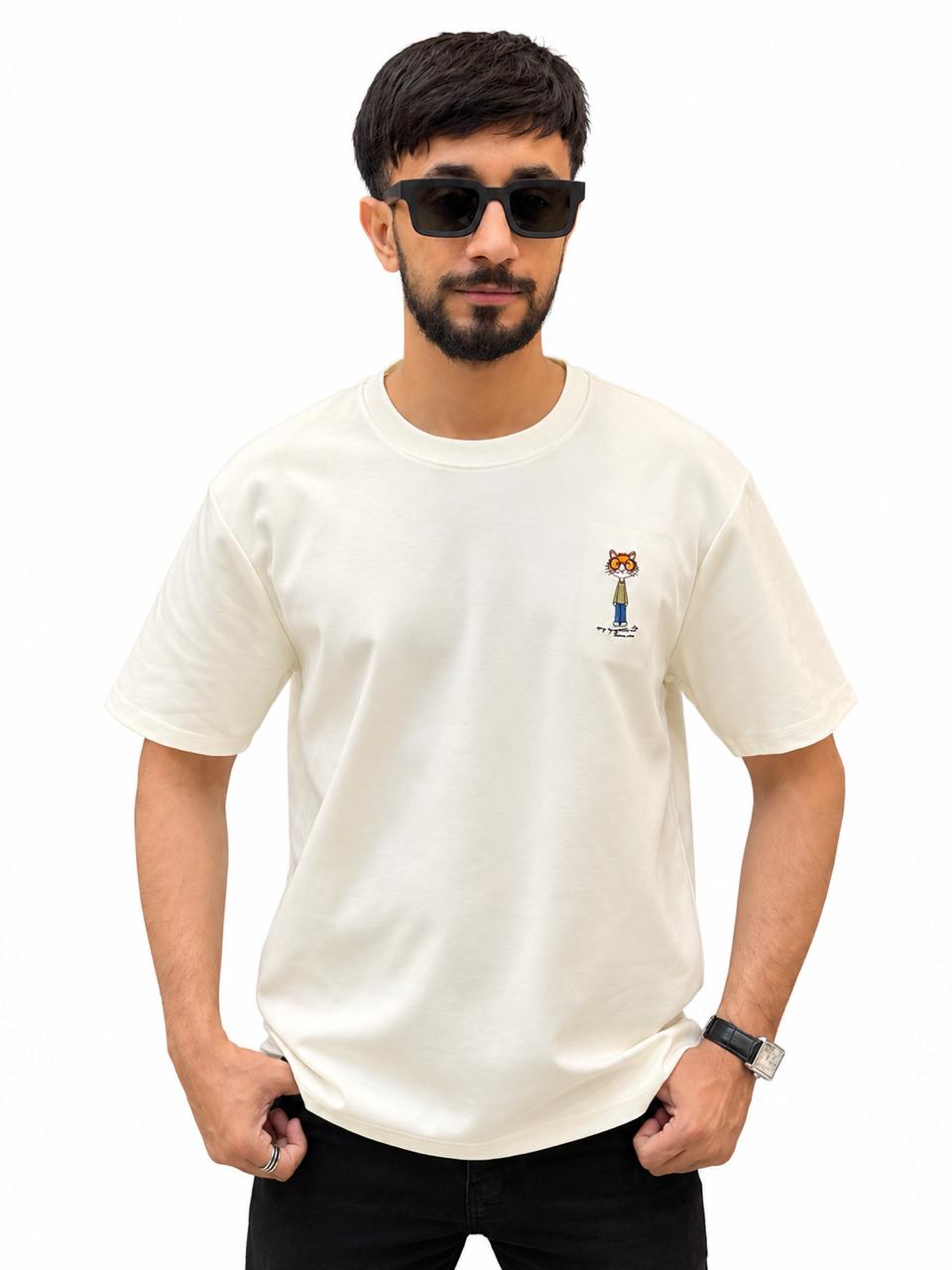 Men’s Cartoon Graphic Oversized T-Shirt