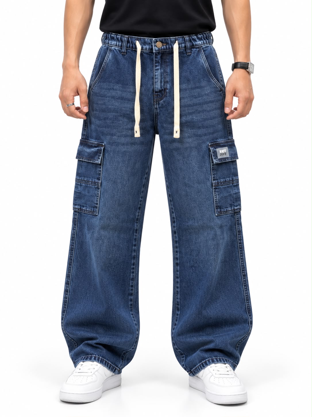 Men’s Baggy Denim Cargo Pants