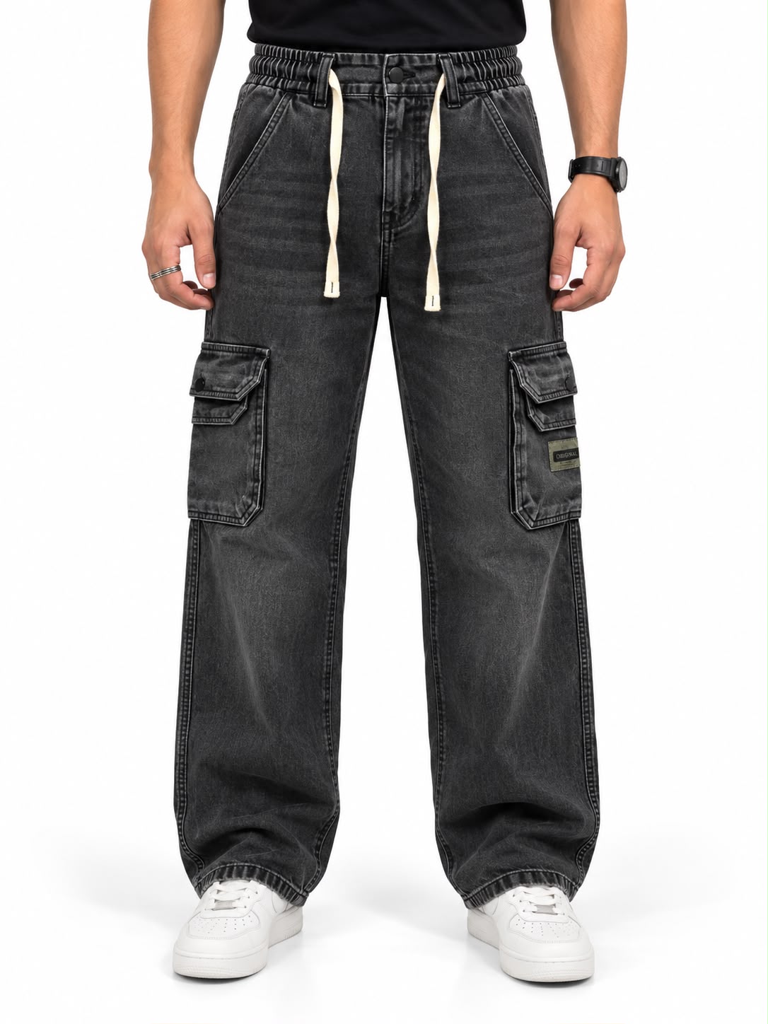 Men’s Baggy Denim Cargo Pants