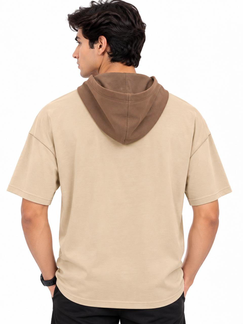 Men’s Hooded Half-Placket T-Shirt