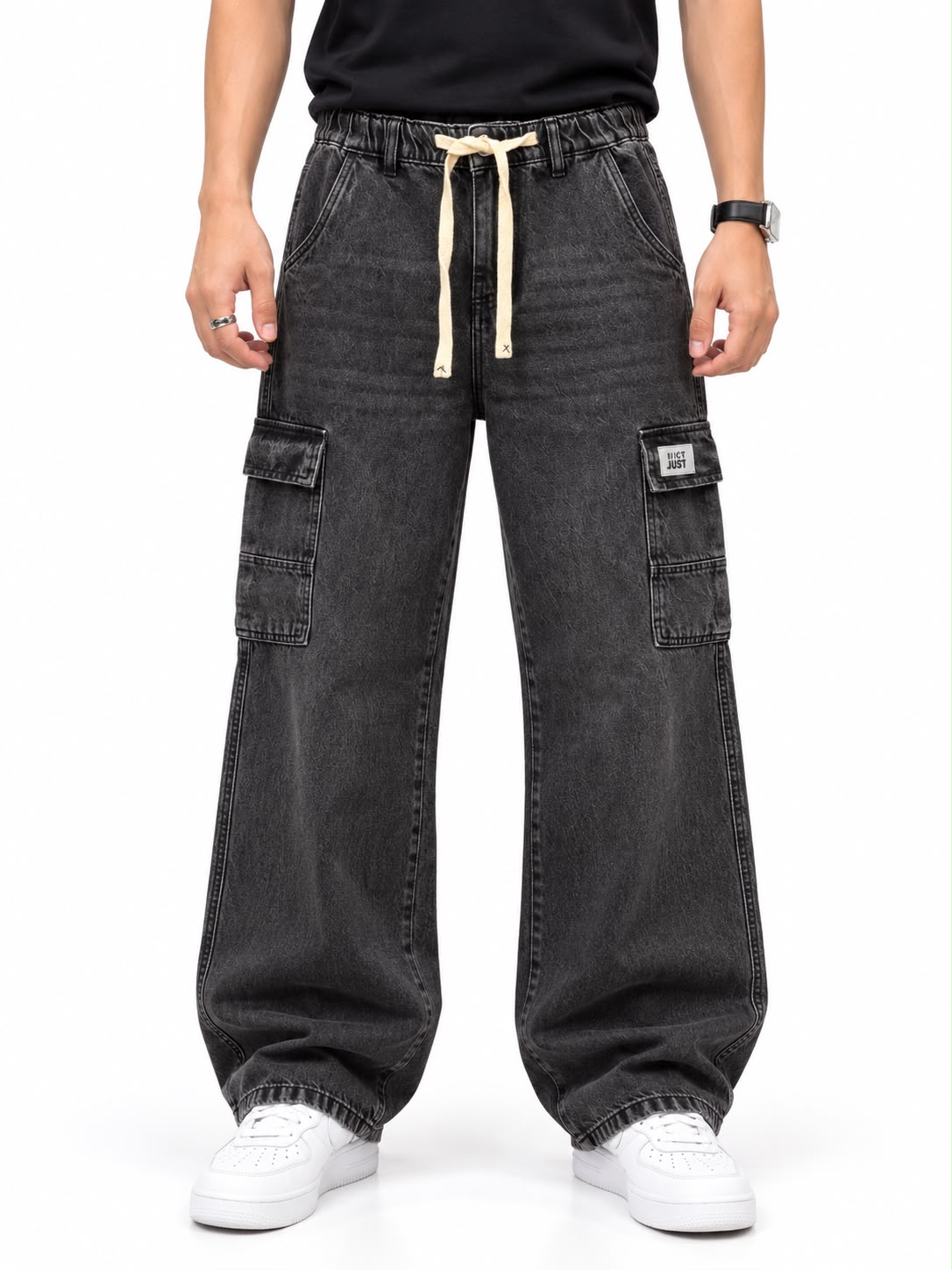 Men’s Baggy Denim Cargo Pants