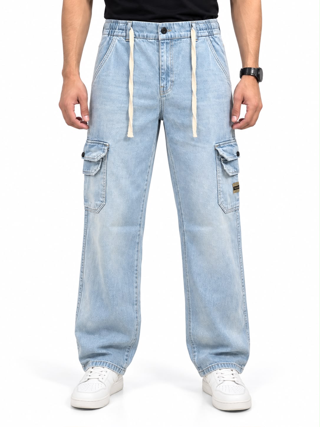Men’s Baggy Denim Cargo Pants