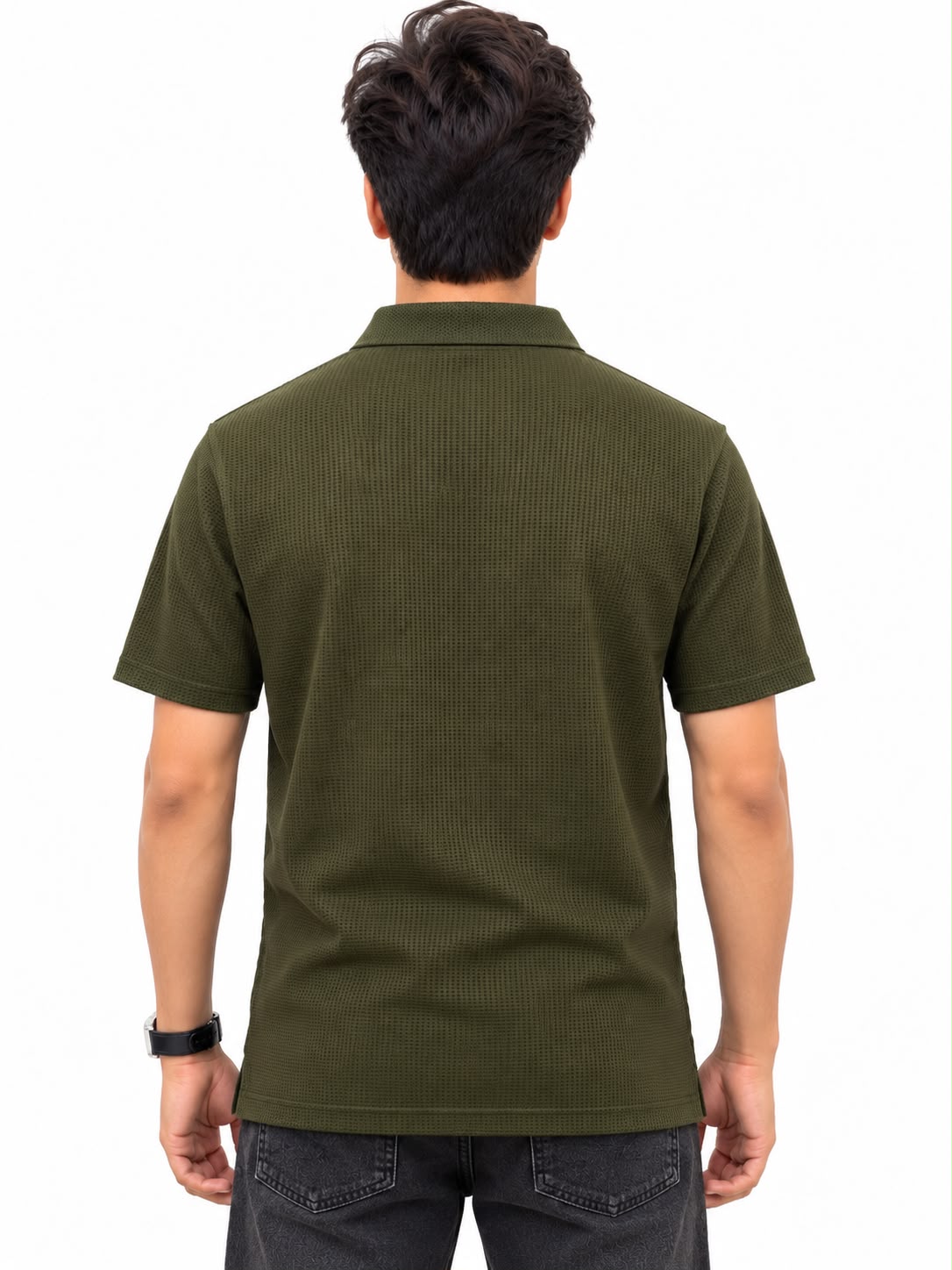 Men’s Textured Polo Shirt