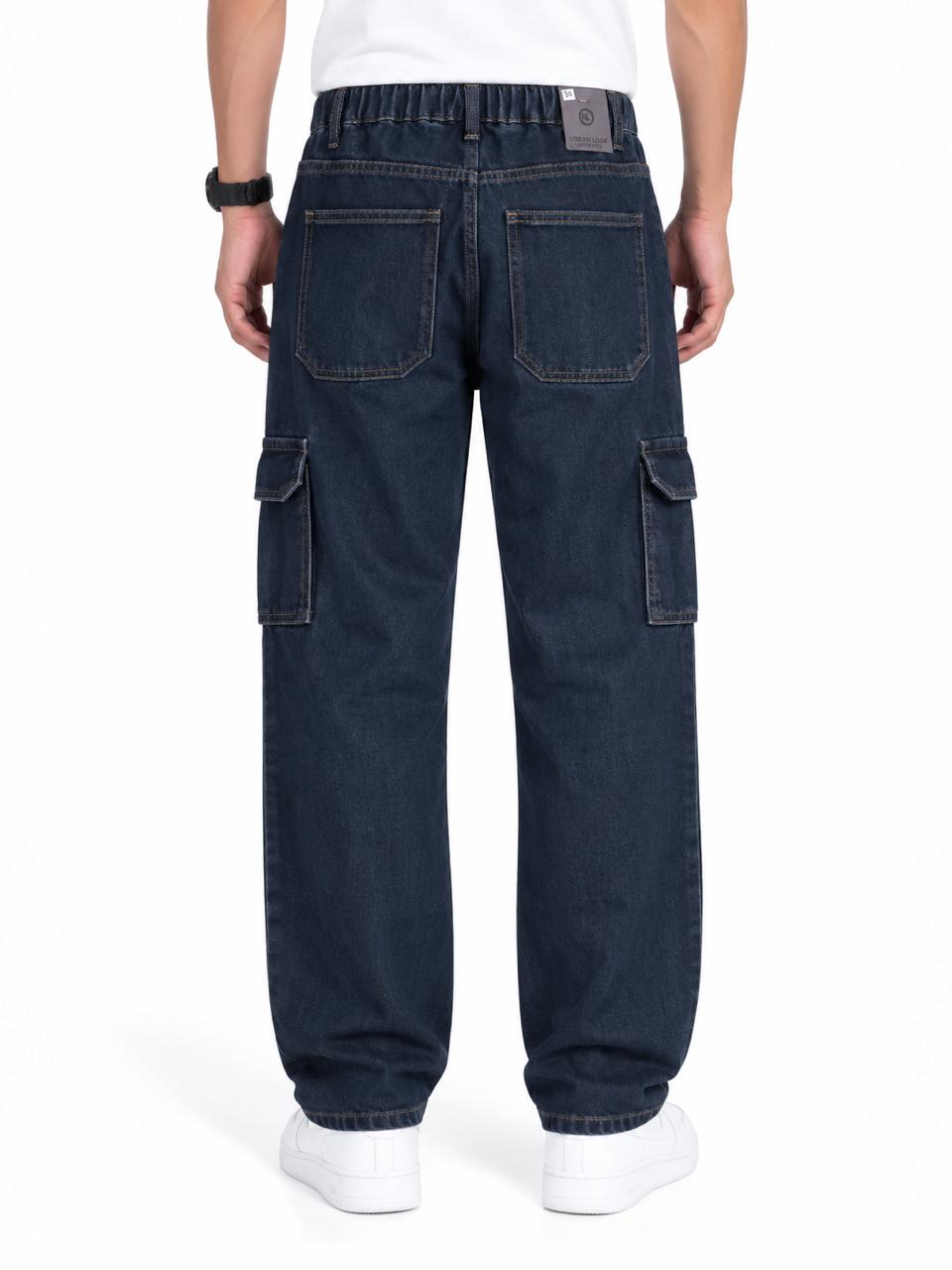 Men’s Dark Navy Danim Cargo Jeans