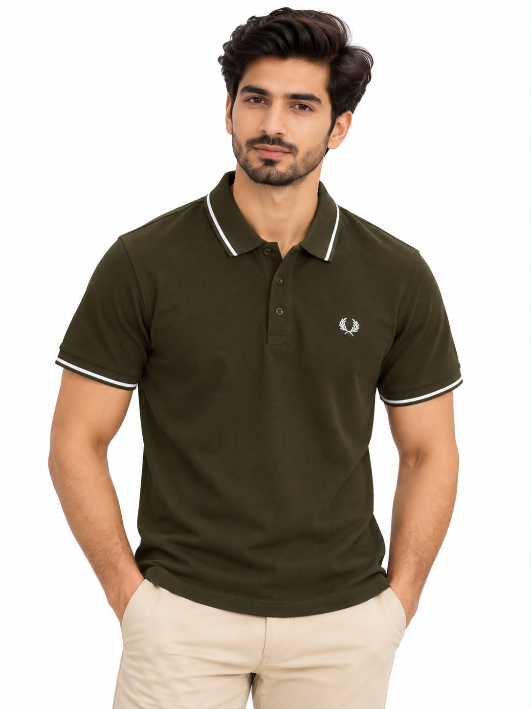 Men’s Premium Contrast Trim Polo Shirt
