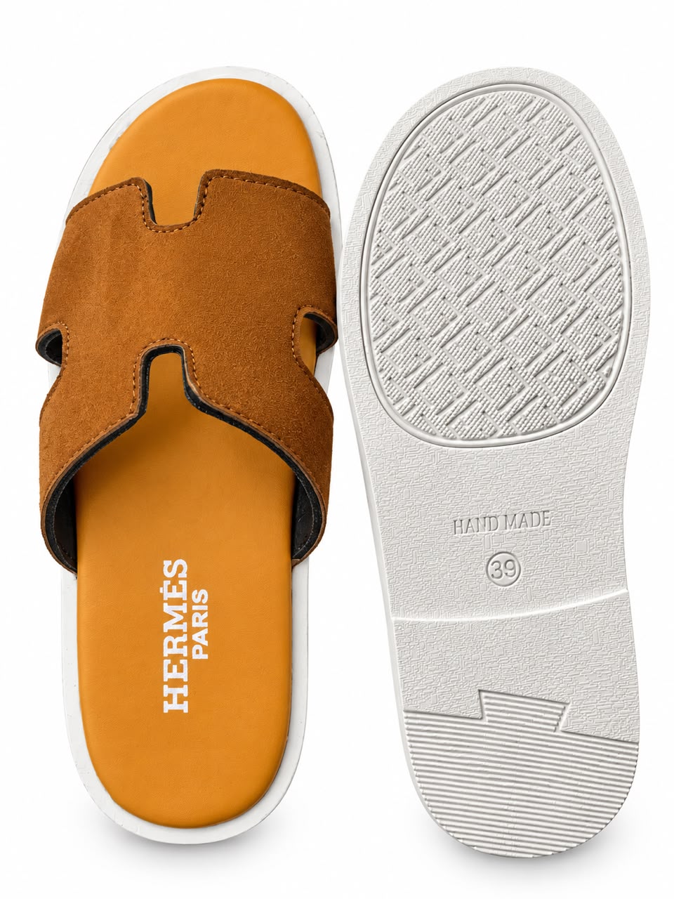 Men’s Premium H-Style Suede-Look Slides
