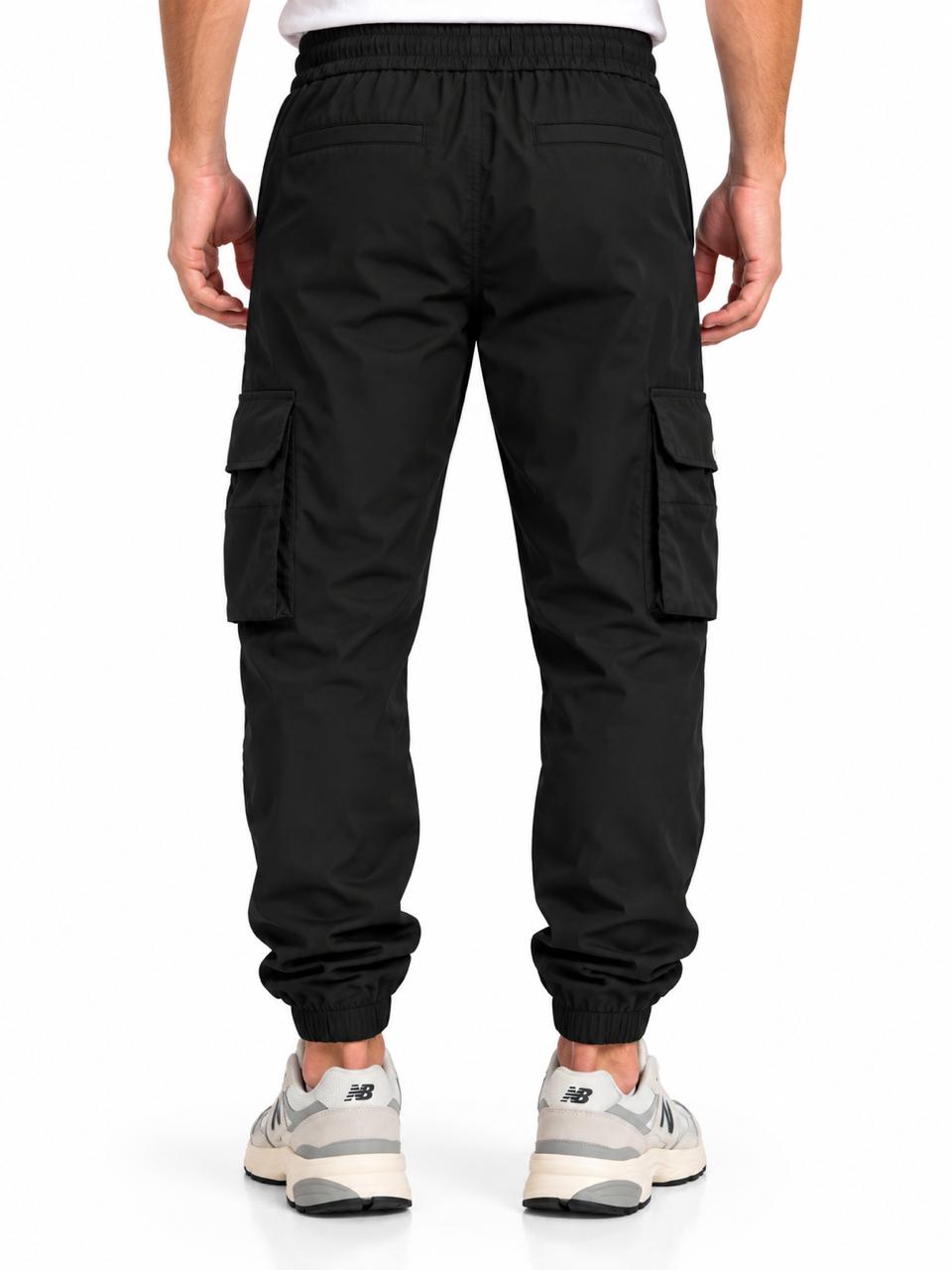 Black Utility Streetwear Trousers