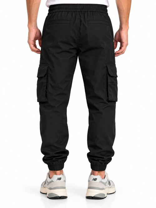 Black Utility Streetwear Trousers