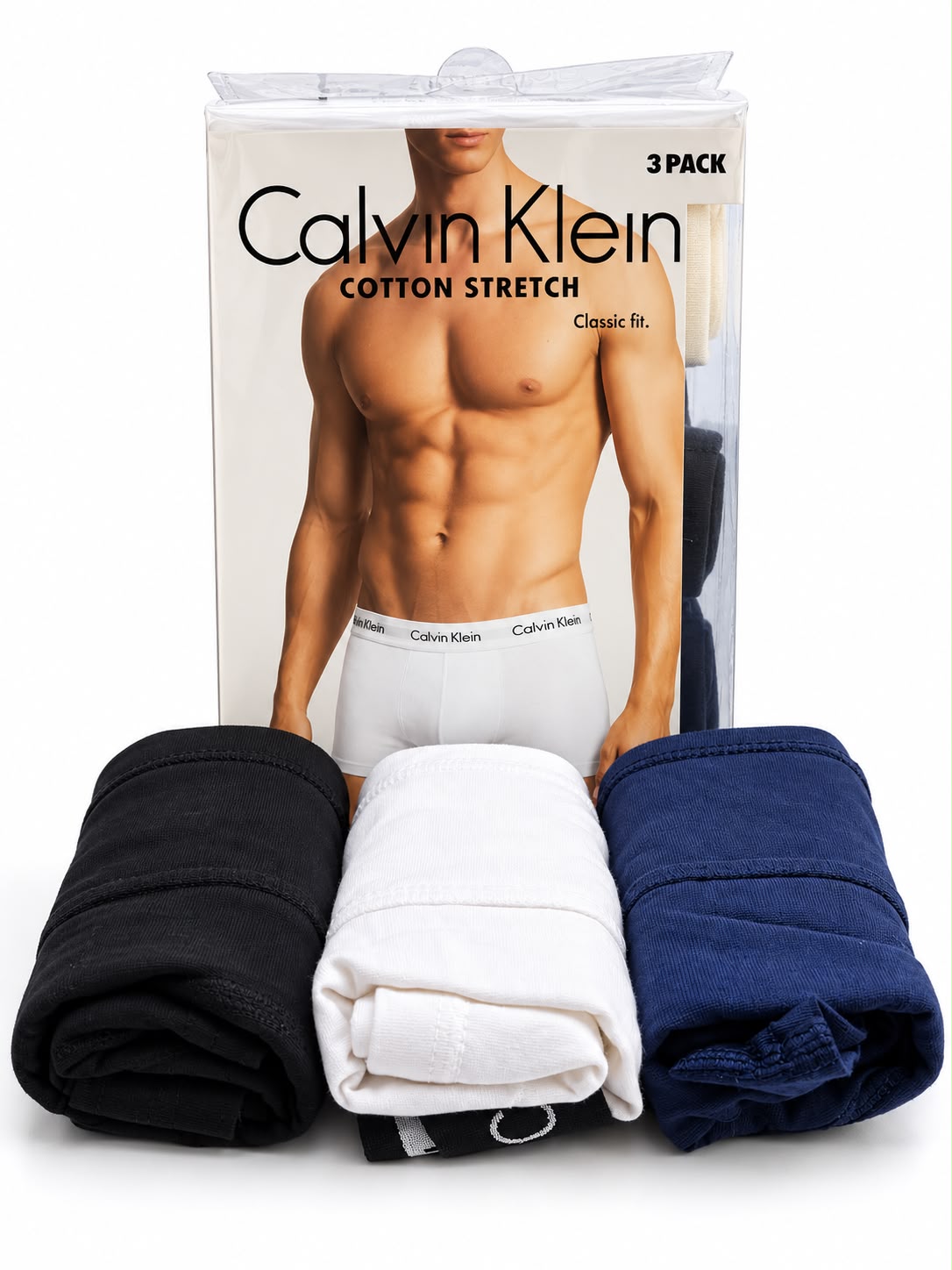 Calvin Klein Men’s Cotton Stretch Trunks – 3 Pack