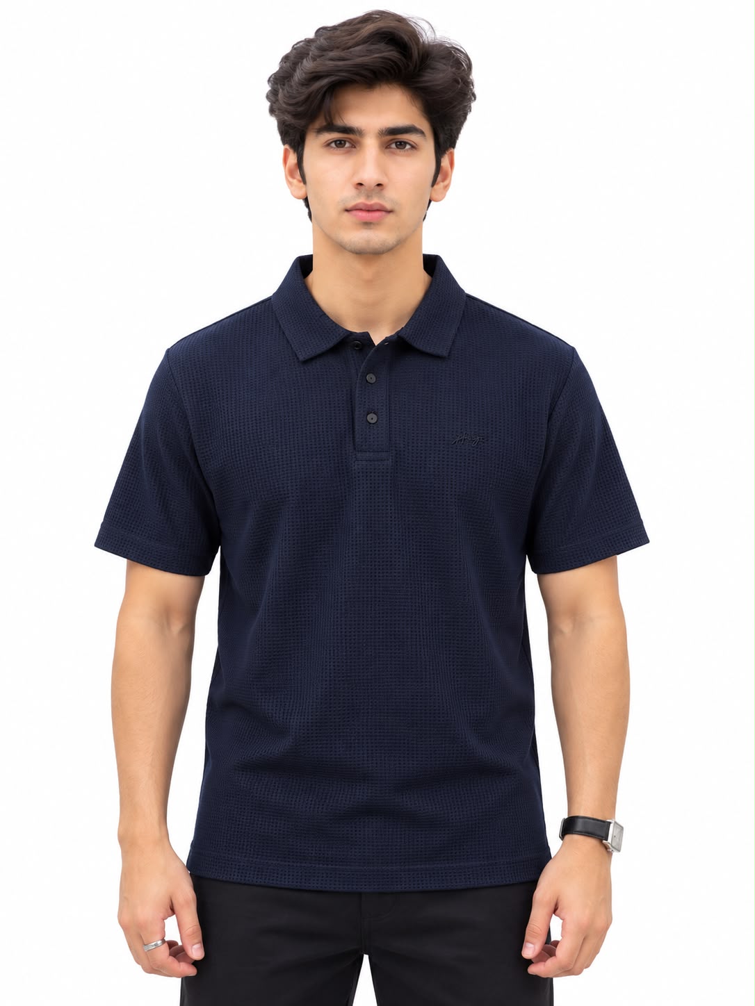 Men’s Textured Polo Shirt