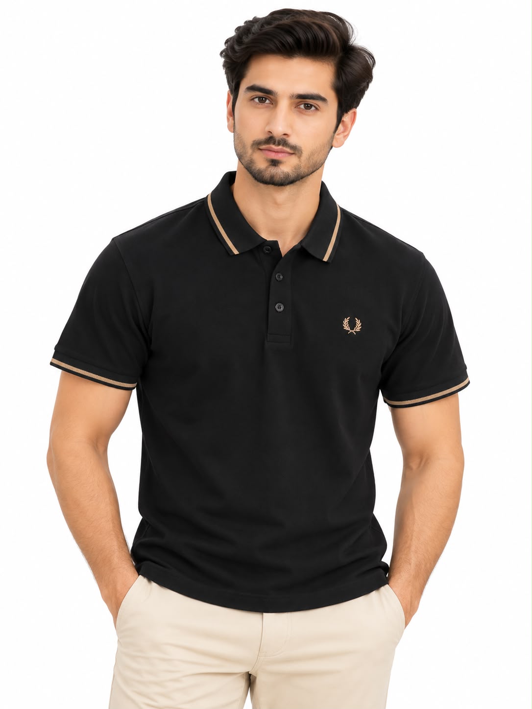 Men’s Premium Contrast Trim Polo Shirt