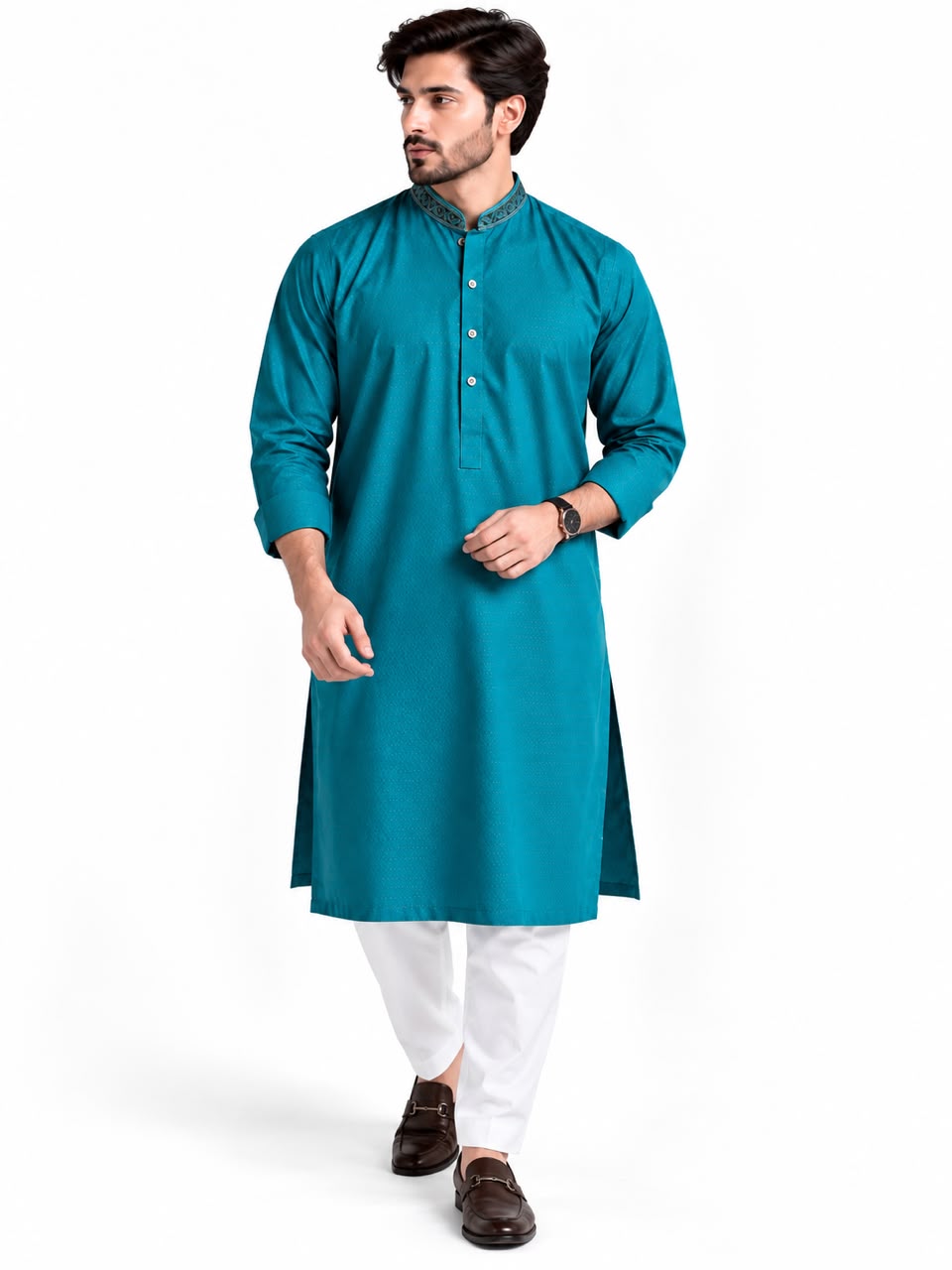 BANTHAN Men’s Premium Textured Kurta