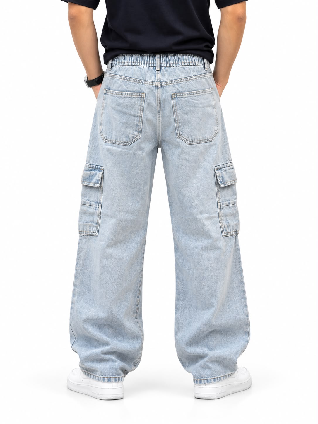 Men’s Baggy Denim Cargo Pants