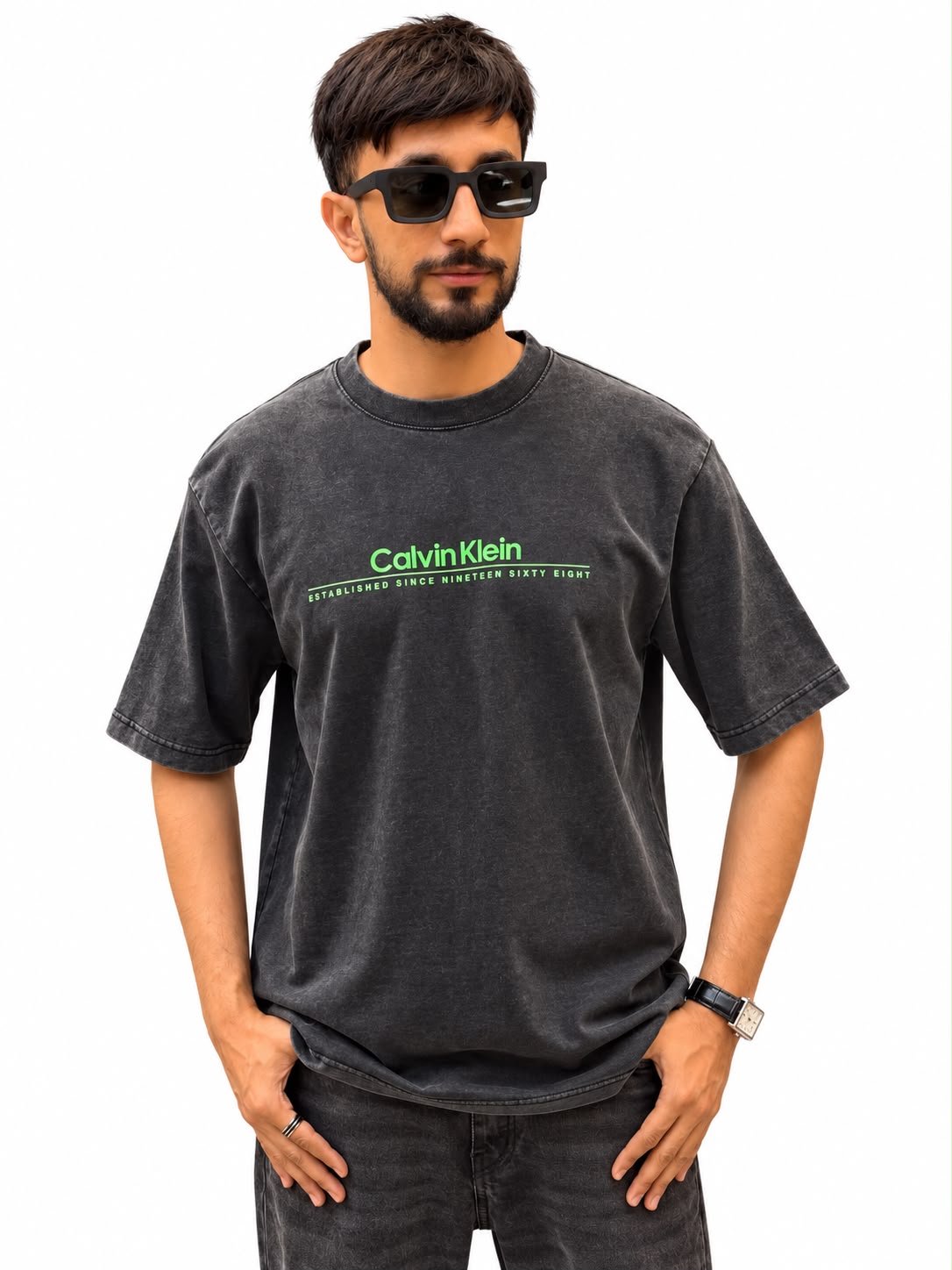 Men’s Oversized Washed Logo T-Shirt