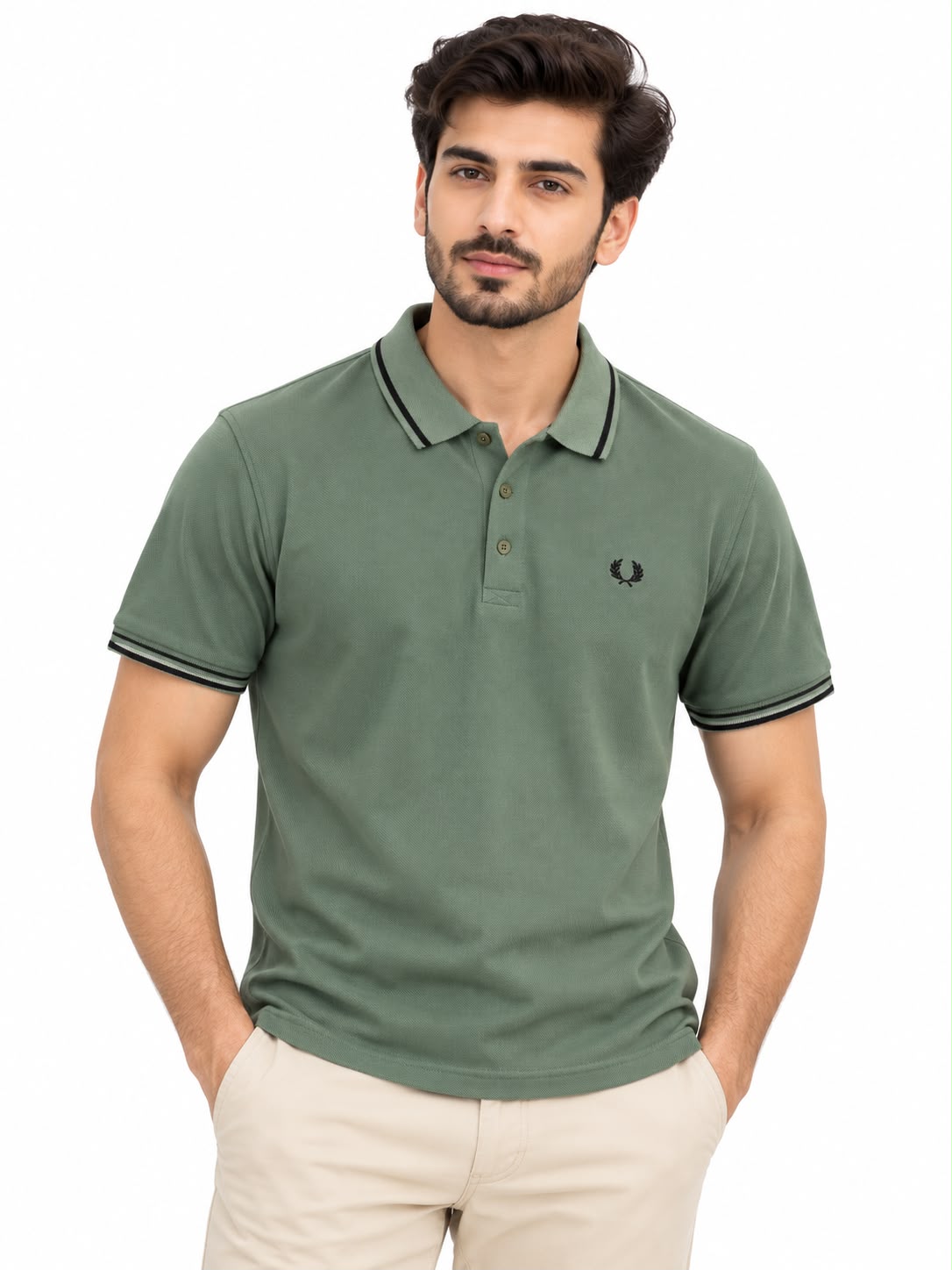 Men’s Premium Contrast Trim Polo Shirt