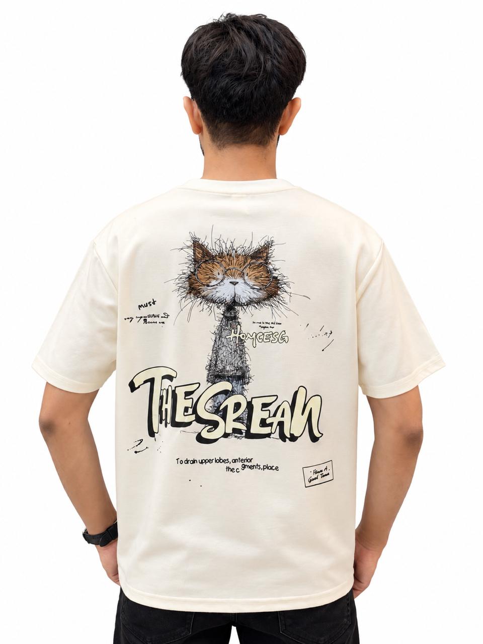 Men’s Cartoon Graphic Oversized T-Shirt
