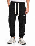 Black Utility Streetwear Trousers