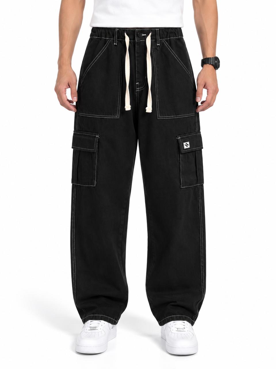 Men’s Black Cargo Jeans