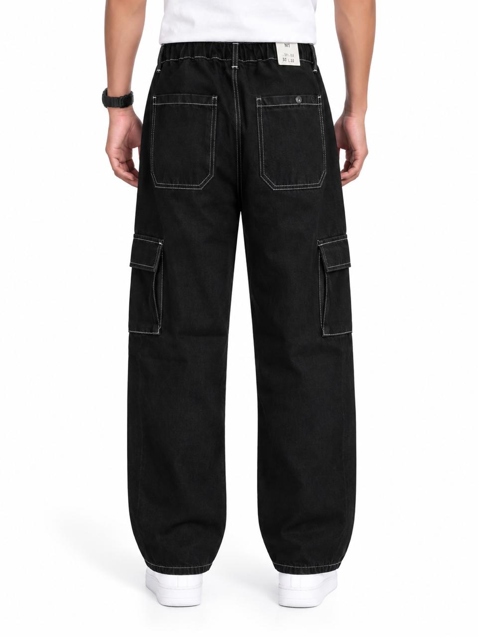 Men’s Black Cargo Jeans