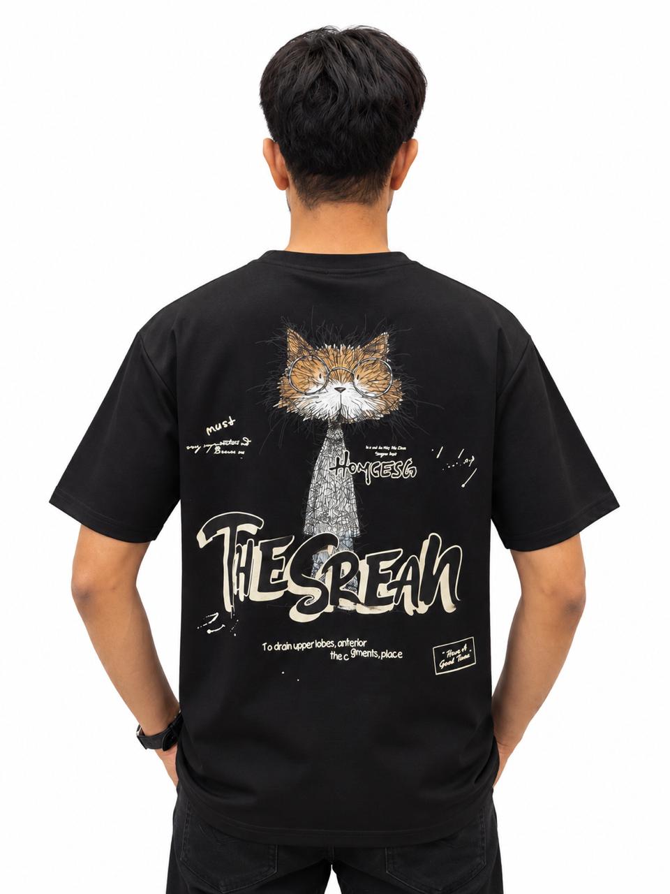 Men’s Cartoon Graphic Oversized T-Shirt