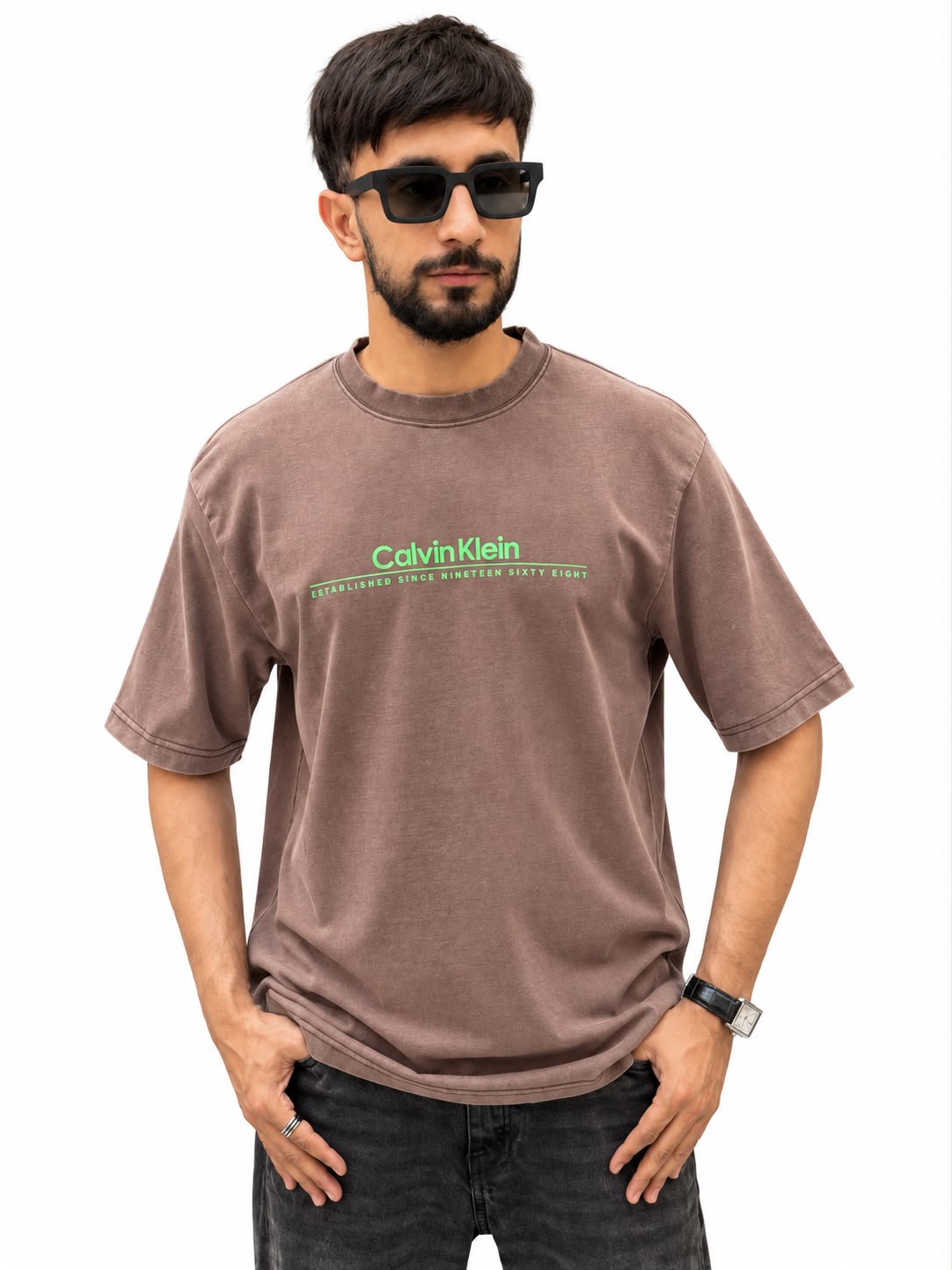 Men’s Oversized Washed Logo T-Shirt