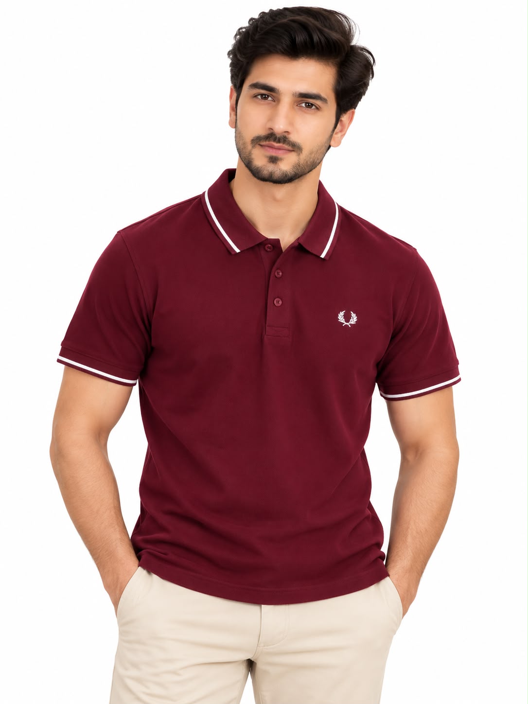 Men’s Premium Contrast Trim Polo Shirt