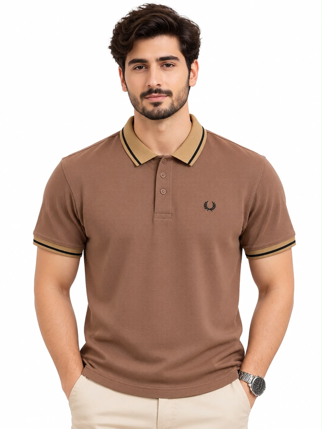 Men’s Premium Contrast Trim Polo Shirt