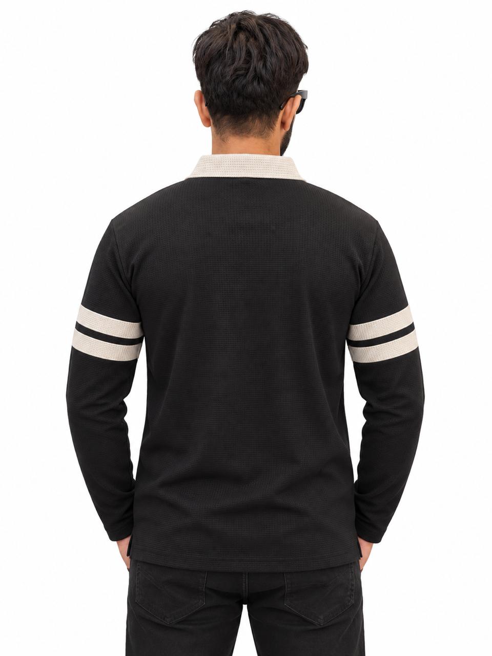 Men’s California West Coast Textured Long-Sleeve Polo Shirt