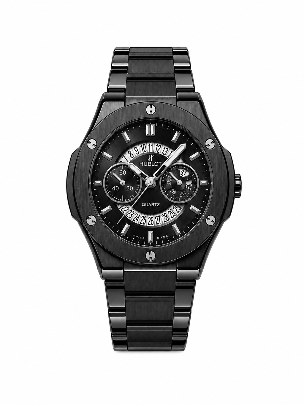 Premium Black Chronograph Style Men's Watch