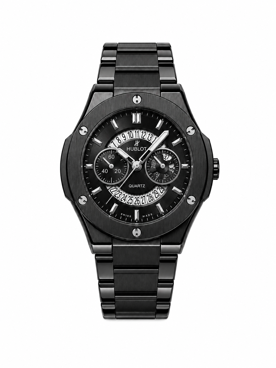 Premium Black Chronograph Style Men's Watch