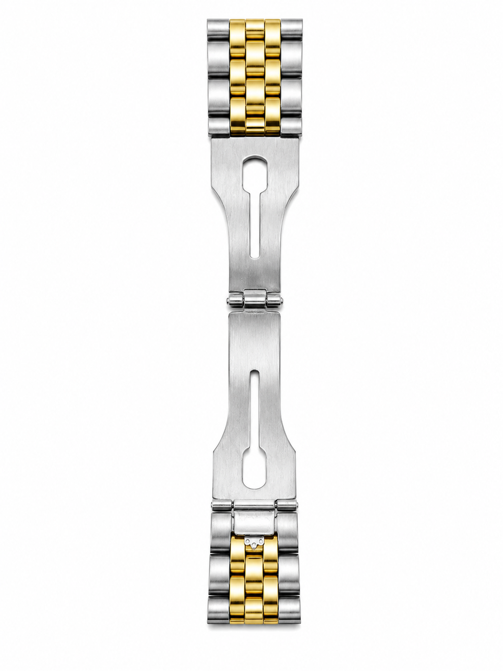 Luxury Two-Tone Open Heart Watch – Red Dial