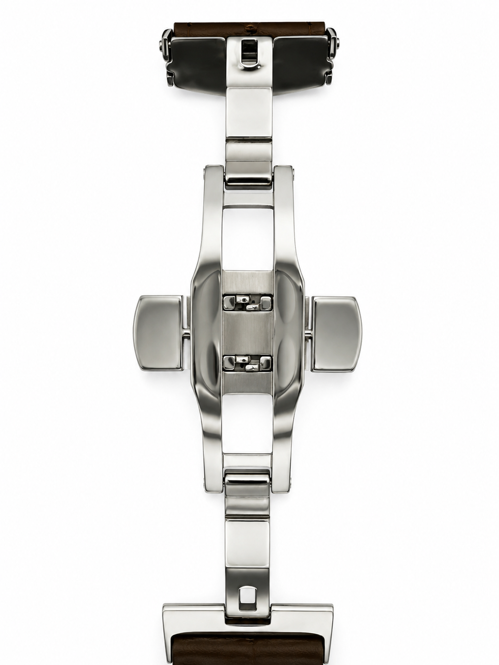 Luxury Gold-Tone Black Leather Strap Watch