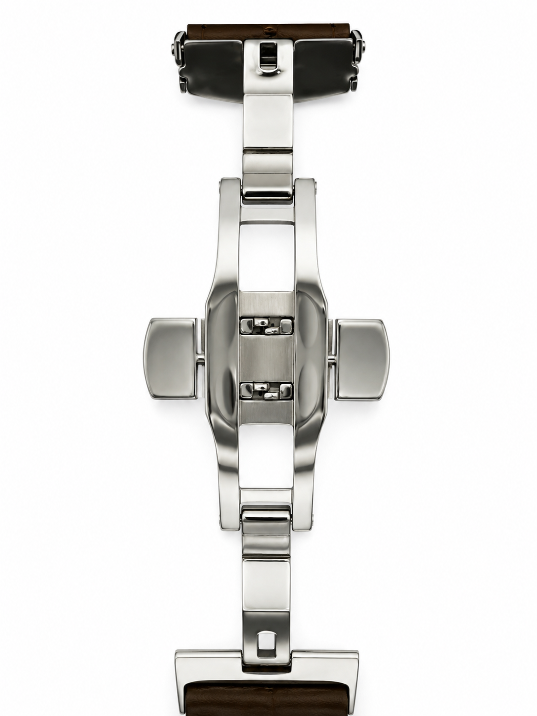 Luxury Gold-Tone Black Leather Strap Watch