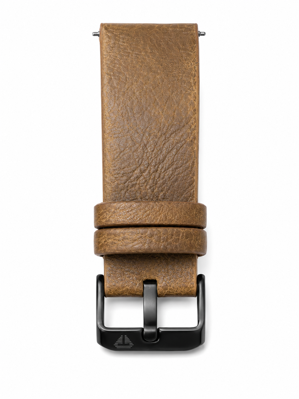 TOMI Men's Black Case Brown Leather Strap Watch