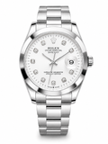 Men’s Silver Stainless Steel White Dial Date Watch