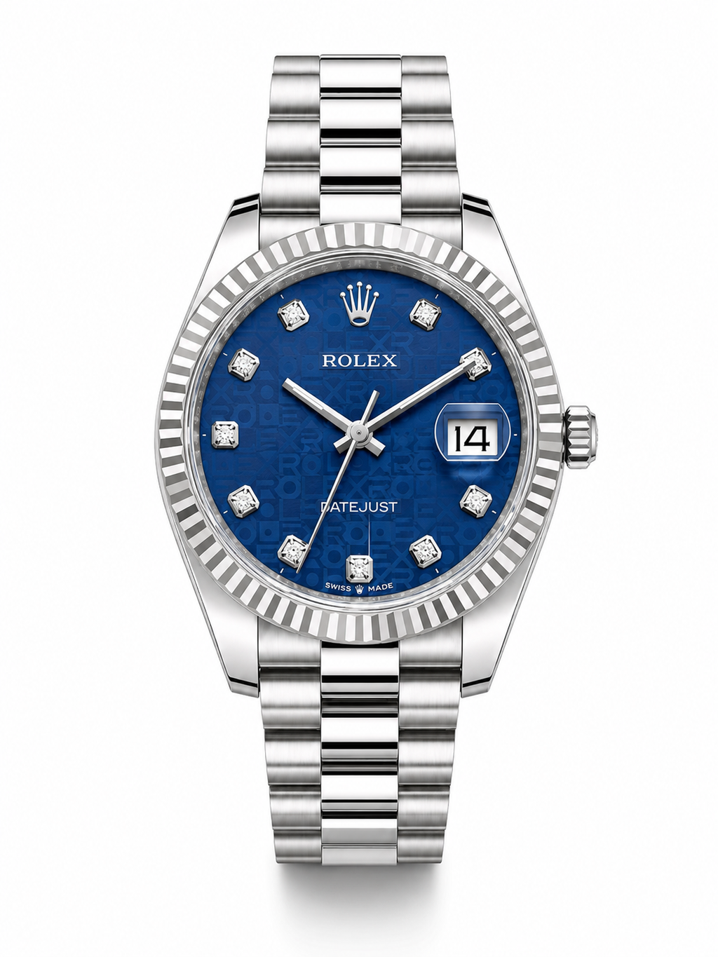 Men’s Silver Stainless Steel Blue Dial Datejust Watch
