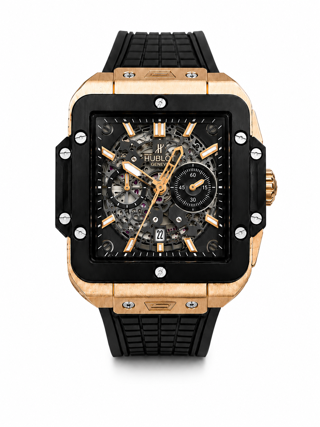 Men’s Luxury Black & Rose Gold  Watch