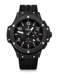 Men’s Watch with Carbon Fiber Dial & Textured Rubber Strap