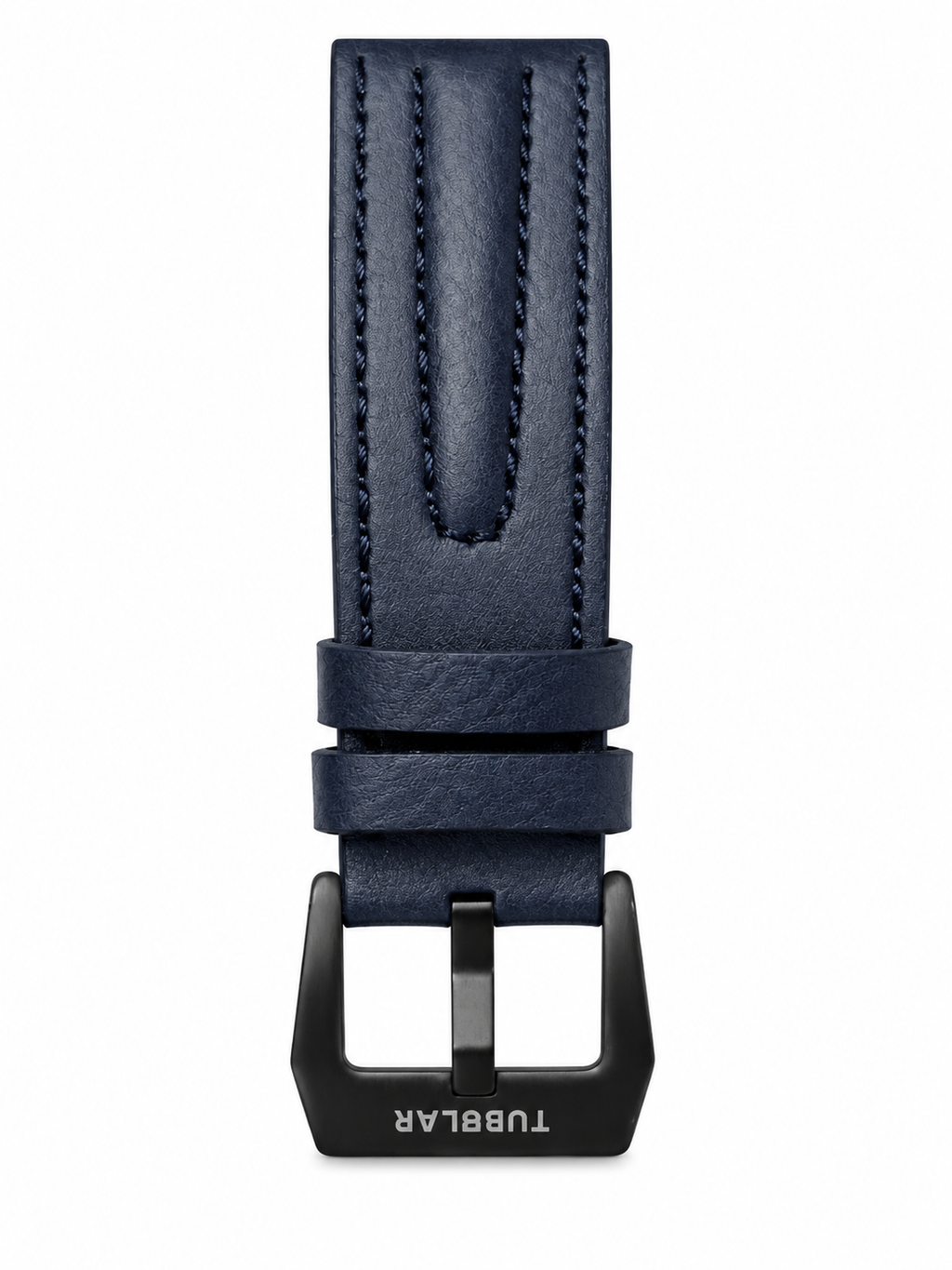 Men’s Blue & Silver Luxury Analog Watch with Textured Leather Strap