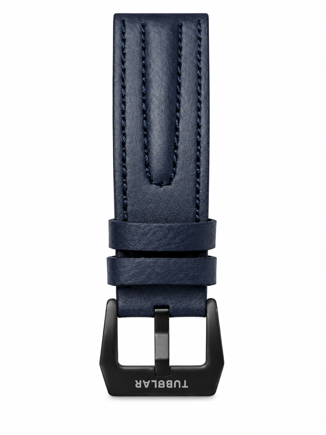 Men’s Blue & Silver Luxury Analog Watch with Textured Leather Strap