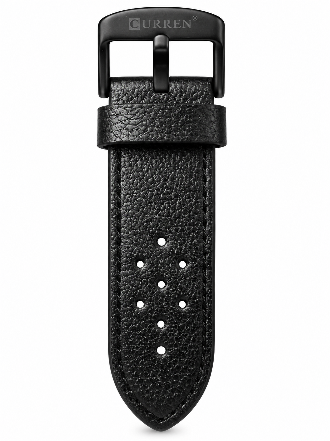Men’s Curren Black & Gold Sports Leather Strap Analog Watch