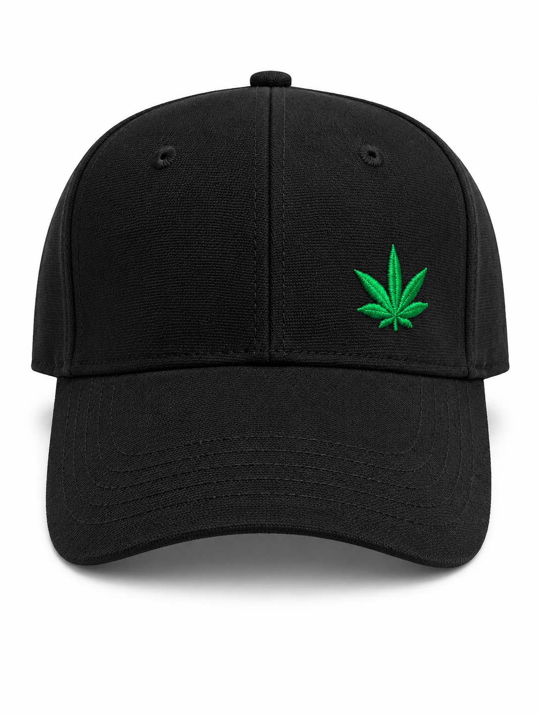 Black Green Leaf Baseball Cap