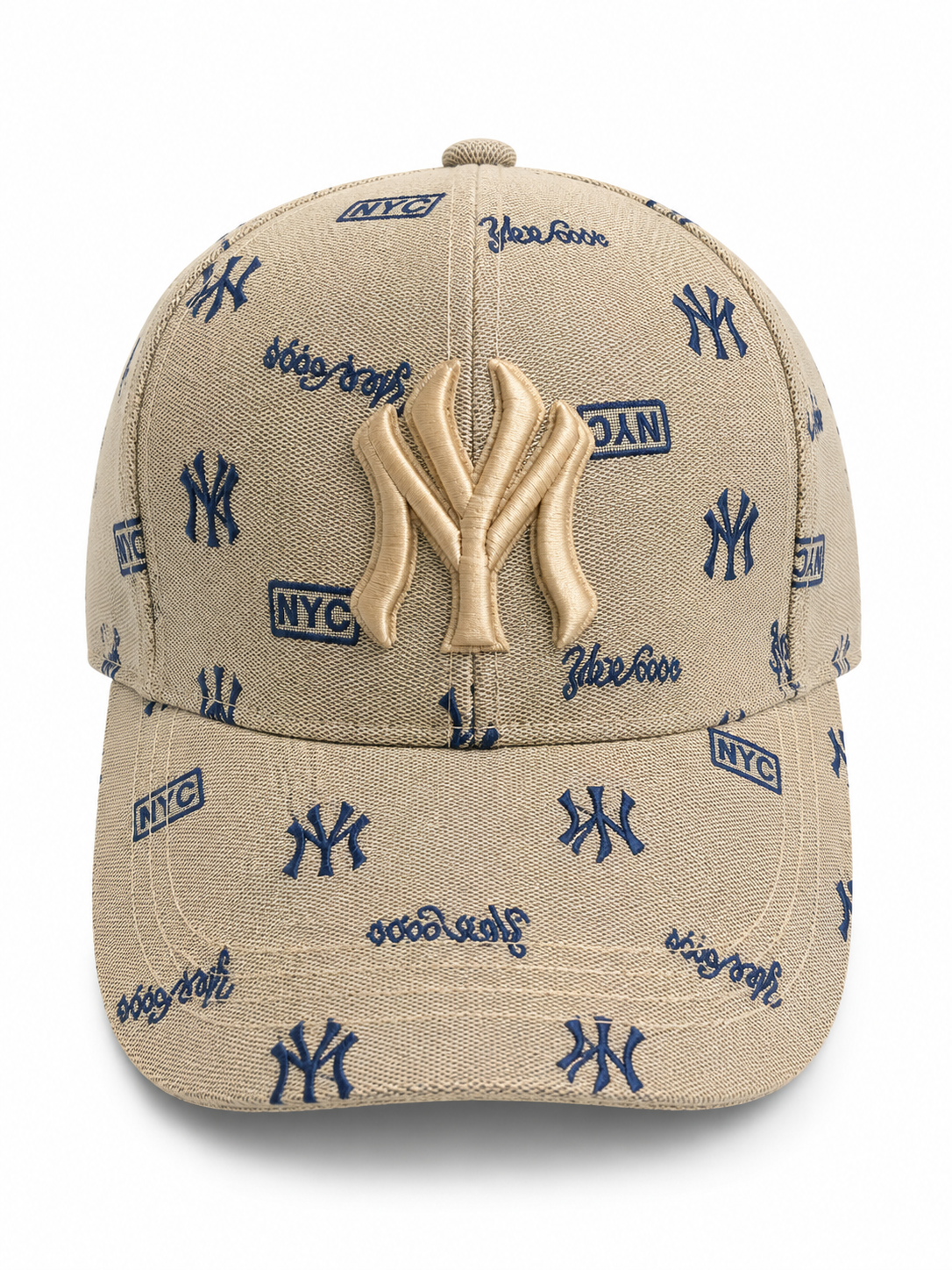 Beige & Navy NY Baseball Cap