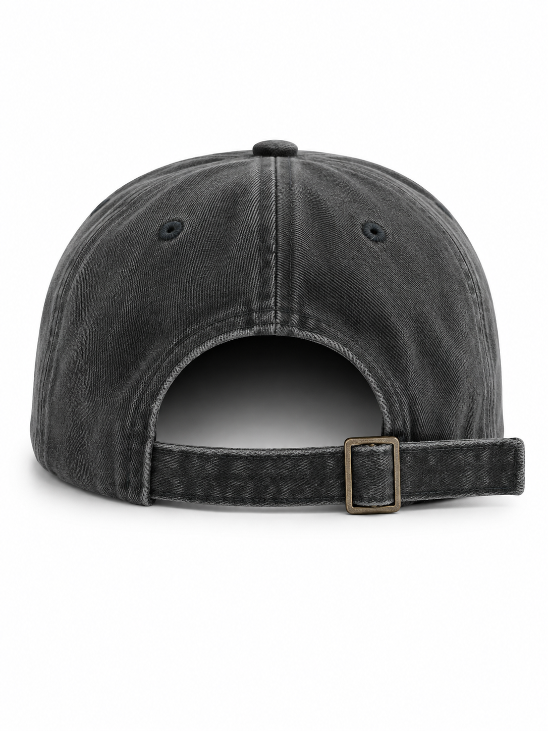 Black Denim Cap with Blue Chenur Embroidery