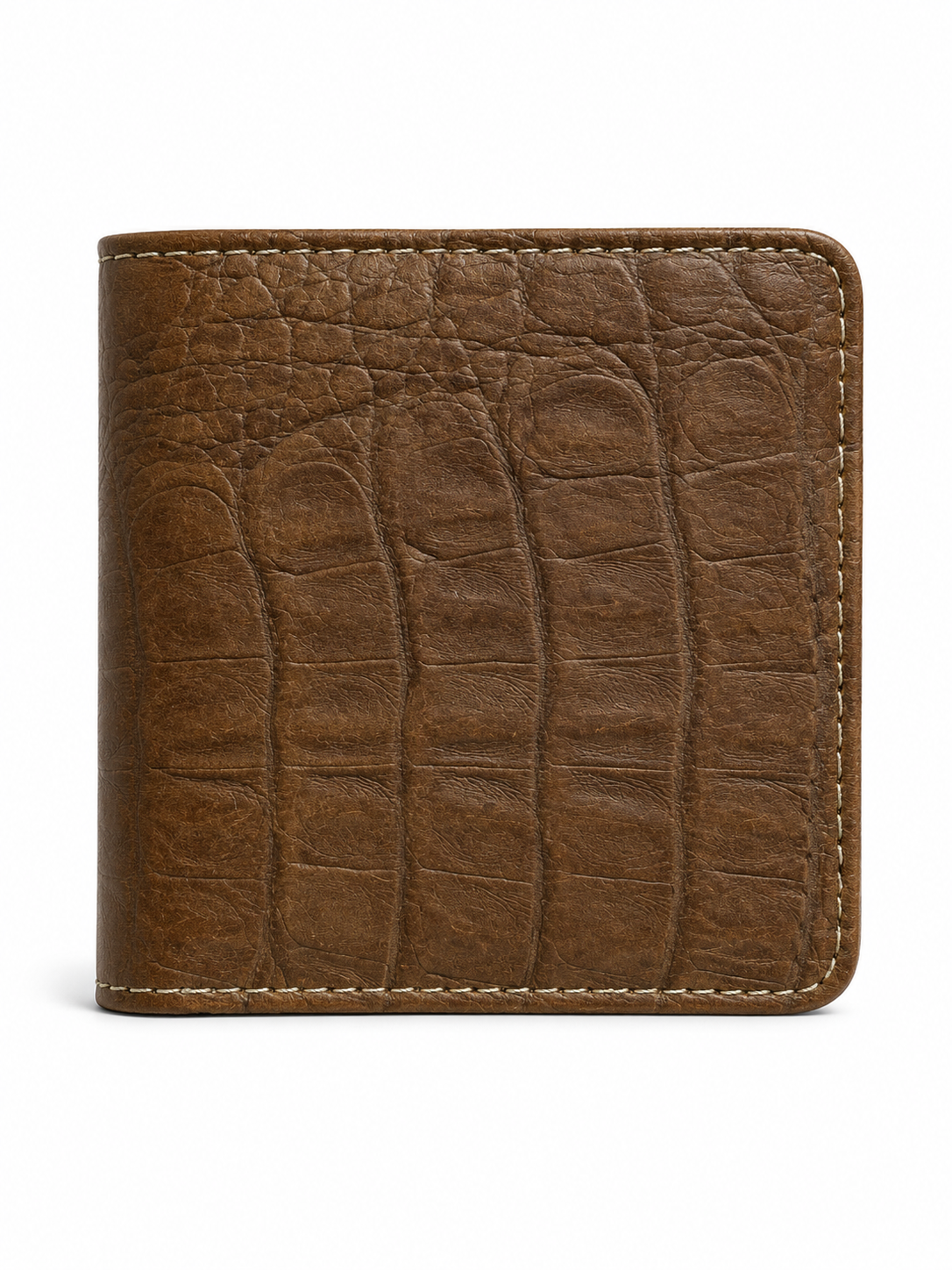 Men’s Rough Textured Leather Bifold Wallet – Vintage Brown