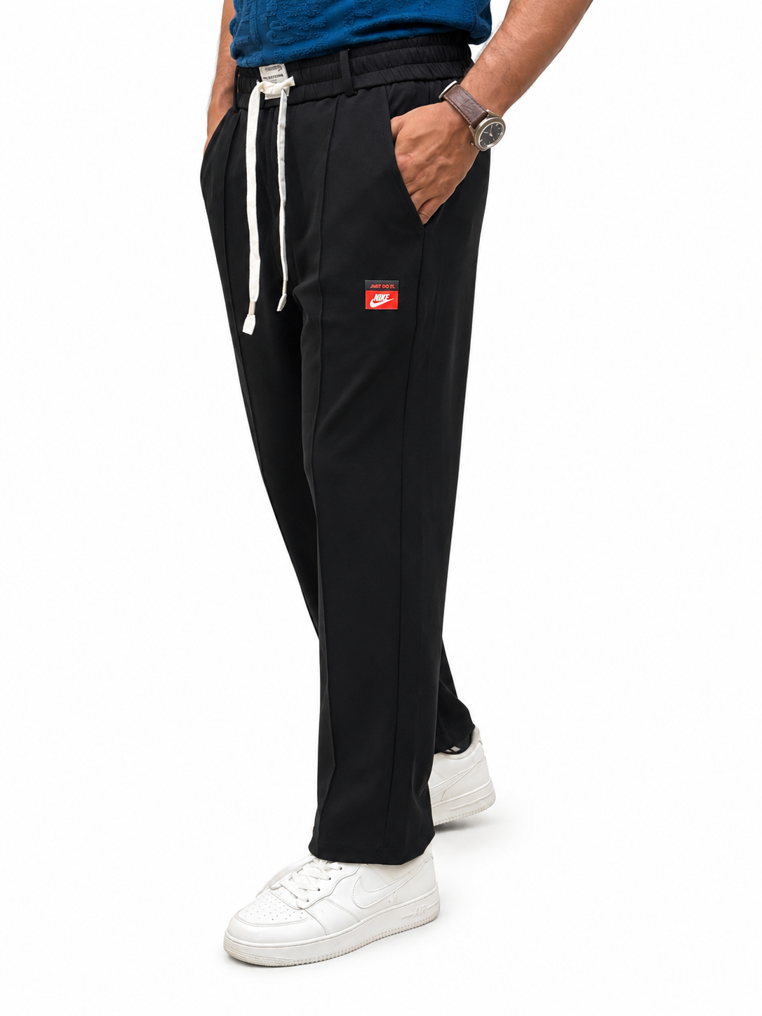 Nike Men’s Black Straight-Leg Trouser