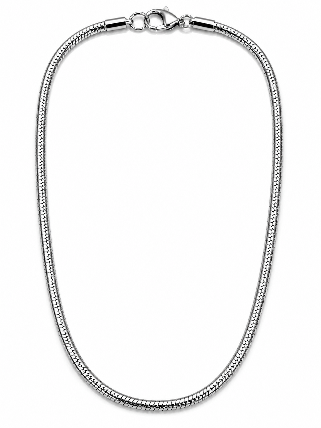 Men’s Silver-Tone Snake Chain Necklace