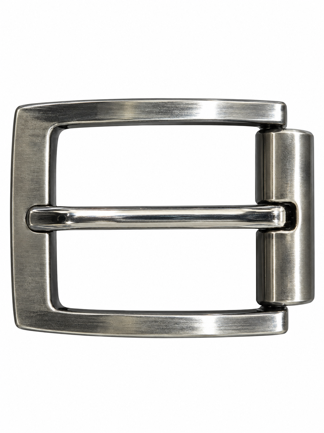 Men’s Mustard Brown Leather-Style Belt with Silver Buckle