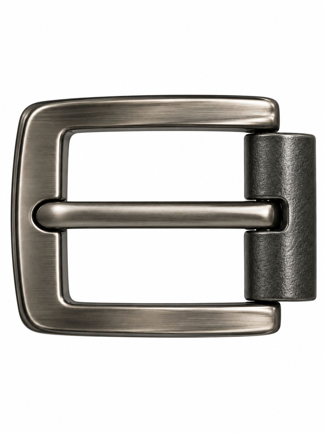 Men’s Black Textured Belt with Gunmetal Buckle
