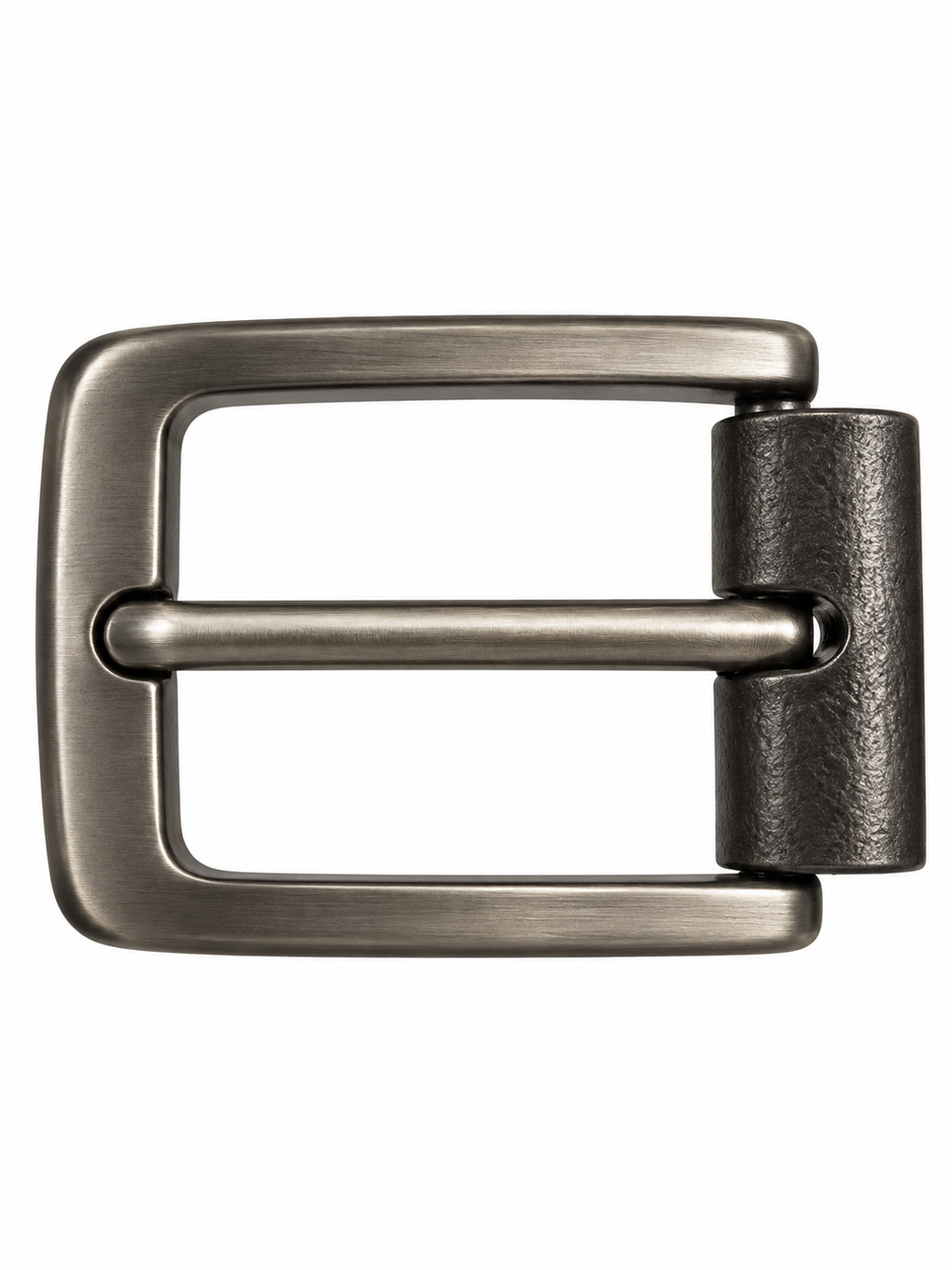 Men’s Brown Leather-Style Belt with Classic Silver Pin Buckle
